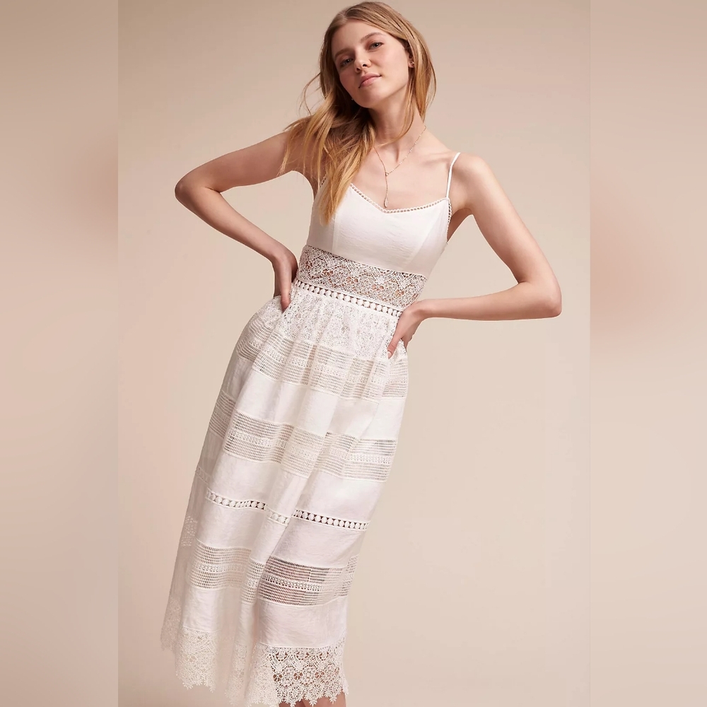 Anthropology BHLDN Size Medium Harlyn Marigny Dress Beach Like New